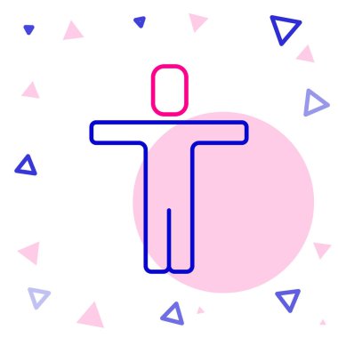 Çizgi başı avlanma simgesi beyaz arkaplanda izole edildi. İş hedefi ya da İstihdam tabelası. İş için insan kaynakları ve adam toplama. Renkli taslak konsepti. Vektör.