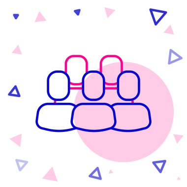 Çizgi Projesi taban simgesi beyaz arkaplanda izole edildi. İş analizi ve planlama, danışmanlık, takım çalışması, proje yönetimi. Renkli taslak konsepti. Vektör.