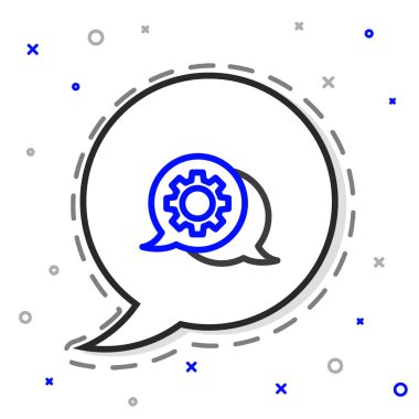 Konuşma balonu sohbet simgesi beyaz arkaplanda izole edildi. İleti simgesi. İletişim ya da yorum sohbet sembolü. Renkli taslak konsepti. Vektör.