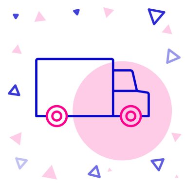 Beyaz arka planda izole edilmiş araç ikonu ile 24 saat hızlı servis. Renkli taslak konsepti. Vektör.