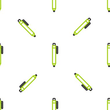 Satır Kalemi simgesi beyaz arkaplanda izole edilmiş kusursuz desen. Vektör.