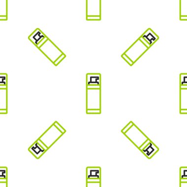 Çizgi traş jeli köpük ikonu beyaz arka planda izole edilmiş pürüzsüz desen. Tıraş köpüğü. Vektör.