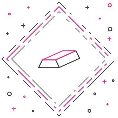 Satır Altın çubukları simgesi beyaz arkaplanda izole edildi. Bankacılık işi konsepti. Renkli taslak konsepti. Vektör.