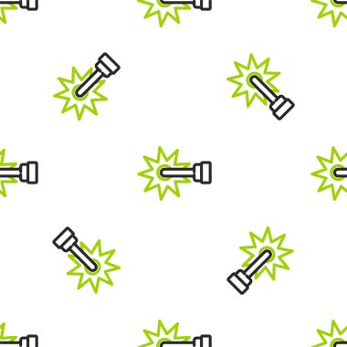 Çizmeli Kovboy ata binme dürbünü çizme ikonu için izole edilmiş beyaz arka planda pürüzsüz desen. Vektör.