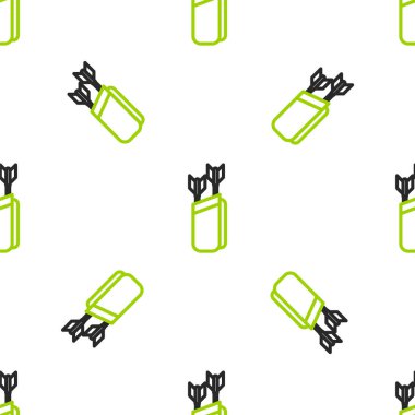 Ok ikonlu satır titremesi beyaz arkaplanda izole edilmiş pürüzsüz desen. Vektör.