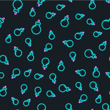 Çizgi bombası siyah arka planda izole edilmiş ikonu patlatmaya hazır. Mutlu Cadılar Bayramı Partisi. Vektör.