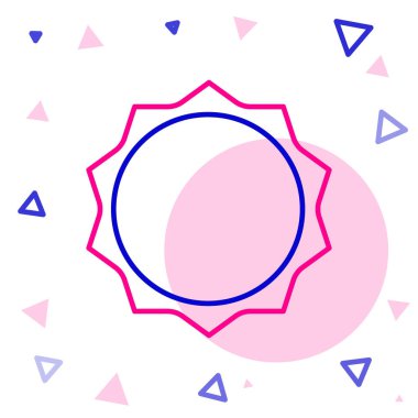 Çizgi Sun simgesi beyaz arkaplanda izole edildi. Renkli taslak konsepti. Vektör.