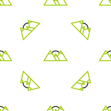 Çizgi Dağları simgesi beyaz arkaplanda izole edilmiş pürüzsüz desen. Zaferin ya da başarının sembolü. Vektör.