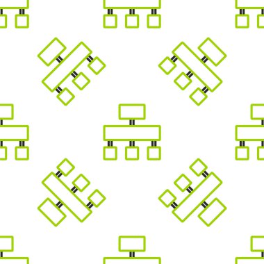 Çizgi Sitesi haritası simgesi beyaz arkaplanda izole edilmiş pürüzsüz desen. Vektör.