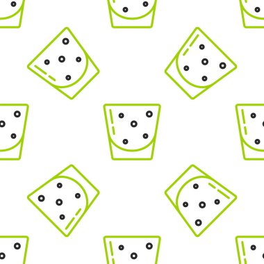 Rom simgesinin çizgi camı beyaz arkaplanda izole edilmiş kusursuz desen. Vektör.