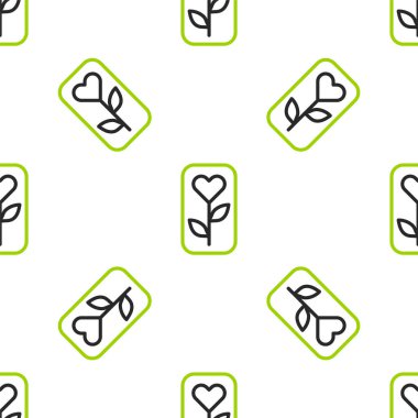 Çizgi Çiçeği simgesi beyaz arkaplanda izole edilmiş pürüzsüz desen. Vektör.