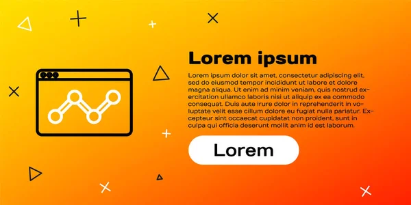 Icono Estadístico Del Sitio Web Información Desarrollo Analítico Web Línea — Vector de stock