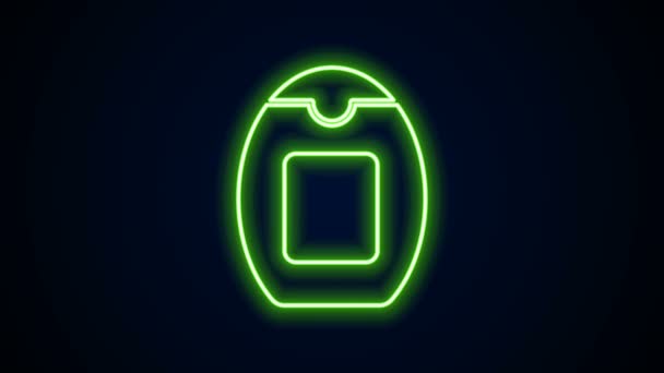 Leuchtende Neon-Linie Flasche Shampoo-Symbol isoliert auf schwarzem Hintergrund. 4K Video Motion Grafik Animation — Stockvideo