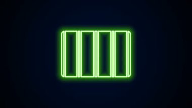 Parlayan neon çizgisi Renk Palet Rehberi simgesi siyah arkaplanda izole edildi. Modüler ızgara. 4K Video hareketli grafik canlandırması