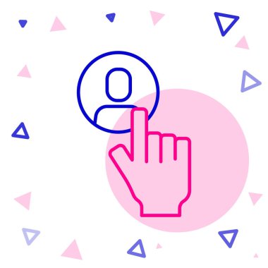 Çizgi başı avlanma simgesi beyaz arkaplanda izole edildi. İş hedefi ya da İstihdam tabelası. İş için insan kaynakları ve adam toplama. Renkli taslak konsepti. Vektör.