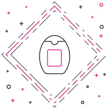 Beyaz arka planda izole edilmiş bir şampuan ikonu çizgisi. Renkli taslak konsepti. Vektör.