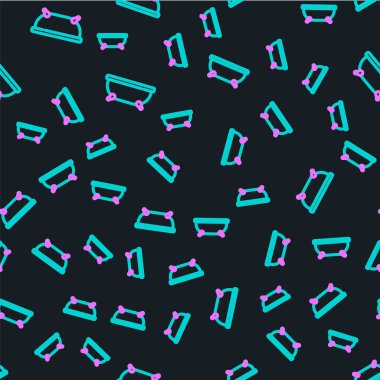 Küvet çizgisi simgesi siyah arkaplanda izole edilmiş. Vektör.