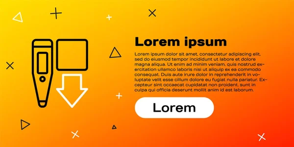 Ligne Thermomètre Numérique Médical Pour Icône Examen Médical Isolé Sur — Image vectorielle