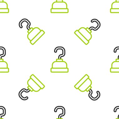 Hat Korsan kancası simgesi beyaz arkaplanda kusursuz desen izole etti. Mutlu Cadılar Bayramı Partisi. Vektör.