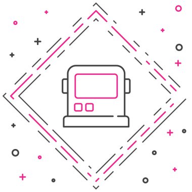 Çizgi Astronot başlık simgesi beyaz arkaplanda izole edildi. Renkli taslak konsepti. Vektör.