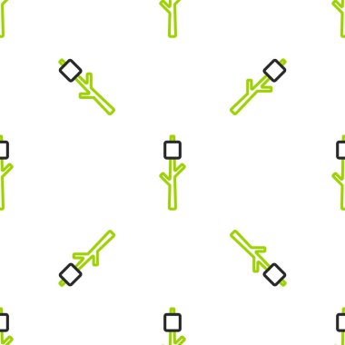 Çubuk simgesinde çizgi şekerlemesi beyaz arka planda izole edilmiş pürüzsüz desen. Vektör.