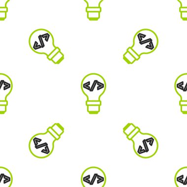 Çizgi Web tasarımı ve ön uç geliştirme simgesi beyaz arkaplanda izole edilmiş pürüzsüz desen. Vektör.