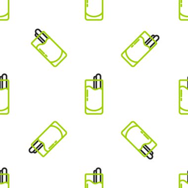 Çizgi Kokteyl Bloody Mary ikonu beyaz arka planda kusursuz desen izole etti. Vektör.