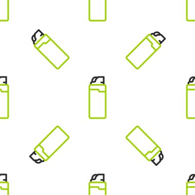 Çizgi Açık simgesi beyaz arkaplanda izole edilmiş kusursuz desen. Vektör.