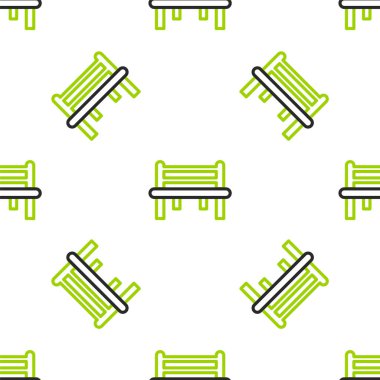 Çizgi Romantik bank simgesi beyaz arkaplanda izole edilmiş kusursuz desen. Vektör.