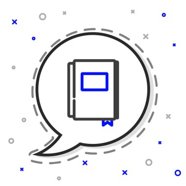 Satır Defteri simgesi beyaz arkaplanda izole edildi. Renkli taslak konsepti. Vektör.