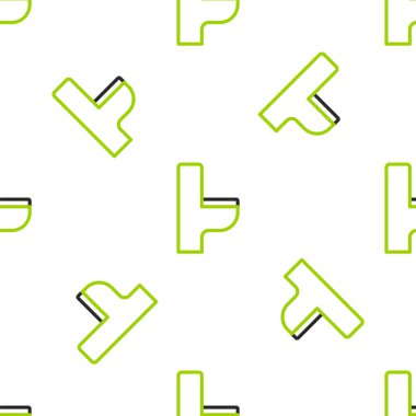 Hat tuvaleti ikonu beyaz arka planda izole edilmiş pürüzsüz desen. Vektör.