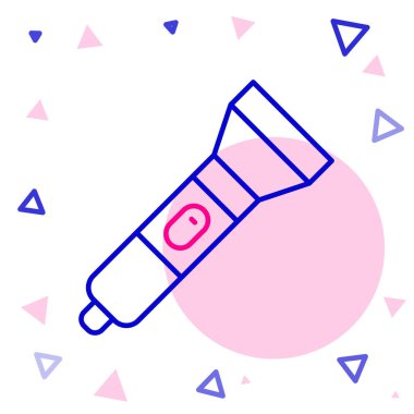 El feneri simgesi beyaz arkaplanda izole edildi. Renkli taslak konsepti. Vektör.