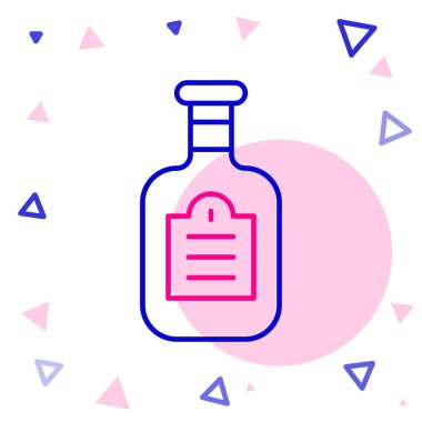 Çizgi sos şişesi simgesi beyaz arkaplanda izole edilmiş. Ketçap, hardal ve fast food için soslu mayonez şişeleri. Renkli taslak konsepti. Vektör.