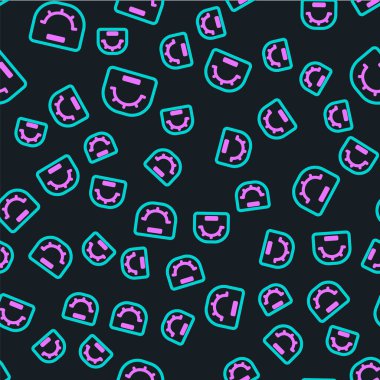 Çizgi Poker tablosu simgesi siyah arkaplanda izole edilmiş. Vektör İllüstrasyonu.