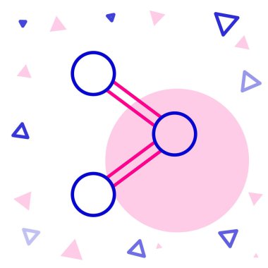 Satır Paylaşımı simgesi beyaz arkaplanda izole edildi. Paylaş, paylaş, iletişim piktogramı, sosyal medya, bağlantı, ağ. Renkli taslak konsepti. Vektör İllüstrasyonu.