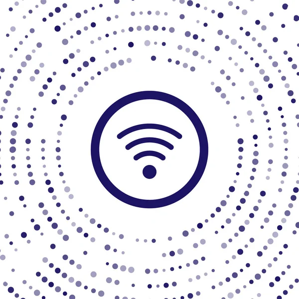 Blaues Symbol Des Drahtlosen Internet Netzwerks Für Isoliert Auf Weißem — Stockvektor