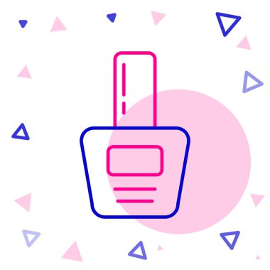 Beyaz arka planda tırnak cilası ikonu izole edildi. Renkli taslak konsepti. Vektör İllüstrasyonu.