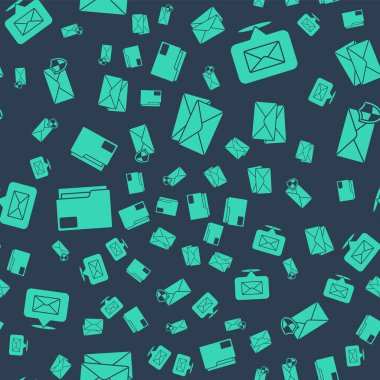 Zarflı Zarf, Zarflı Konuşma baloncuğu, Belge klasörü ve Kalkanlı Zarf 'ı pürüzsüz desen ile ayarla. Vektör.