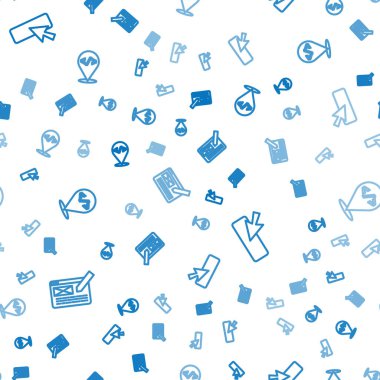 Çizgi UI ya da UX tasarımı ve Front-end geliştirmesini pürüzsüz desen üzerine ayarla. Vektör.