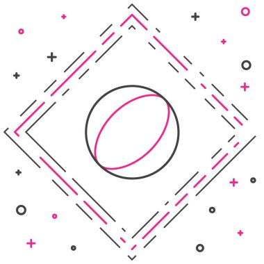 Line Beach top ikonu beyaz arkaplanda izole edildi. Renkli taslak konsepti. Vektör İllüstrasyonu.