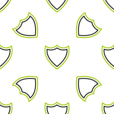 Çizgi Kalkanı simgesi beyaz arkaplanda izole edilmiş. Gardiyan. Güvenlik, güvenlik, koruma, gizlilik kavramı. Vektör İllüstrasyonu.