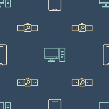 Smartphone, cep telefonu, Smartwatch ve Bilgisayar monitörlerini kusursuz şekilde ayarla. Vektör.