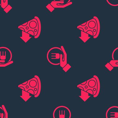 Çevrimiçi pizza siparişi ver. İnternetten sipariş ver ve teslimat sorunsuz olsun. Vektör.