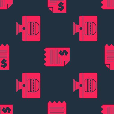 Çevrimiçi sipariş ve teslimatı ayarlayın ve kusursuz şablon için kağıt ya da mali kontrol yapın. Vektör.