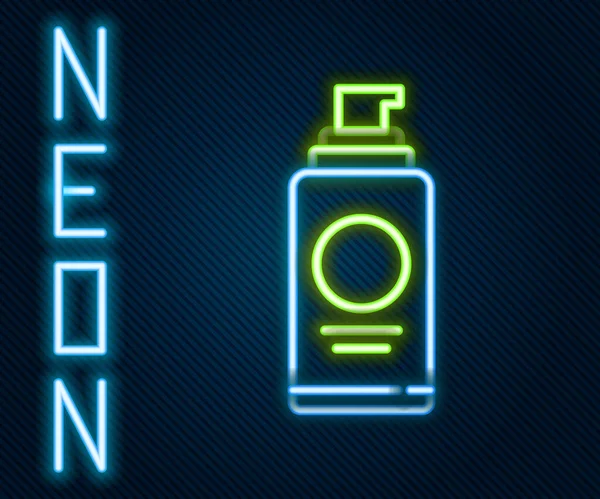 Glow Néon Line Spray Peut Pour Laque Cheveux Déodorant Icône — Image vectorielle