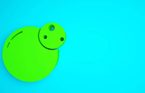 Green Planet Symbol Isoliert Auf Blauem Hintergrund Minimalismus Konzept Illustration — Stockfoto