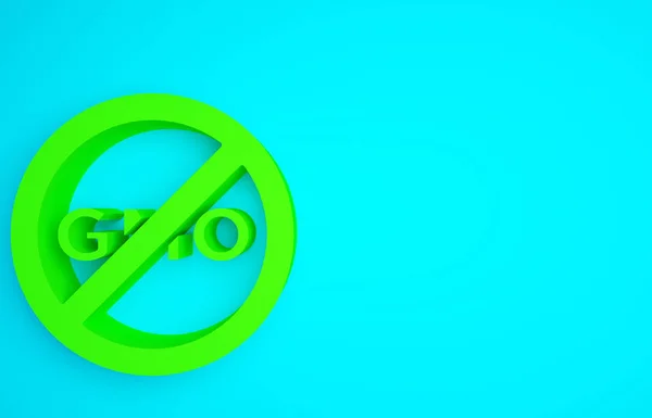 Grün Kein Gvo Symbol Isoliert Auf Blauem Hintergrund Akronym Für — Stockfoto