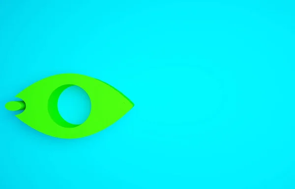 Grüne Blindheit Symbol Isoliert Auf Blauem Hintergrund Blindes Zeichen Minimalismus — Stockfoto