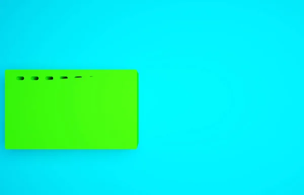 Green Play Video Піктограмою Серця Ізольовано Синьому Фоні Знак Плівки — стокове фото