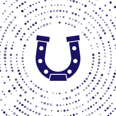 Mavi Nal simgesi beyaz arkaplanda izole edildi. Soyut çember rastgele noktalar. Vektör.